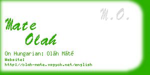 mate olah business card
