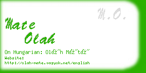 mate olah business card